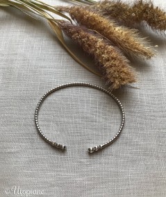 Jonc Luna en argent. Bracelet, idée cadeau. Bijou à offrir.