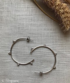 Créoles Ysée en argent garanti. Idée cadeau. À offrir. Boucles d'oreilles.