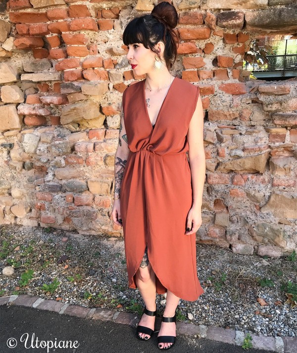 Robe Gaia coloris brique Taille 1
