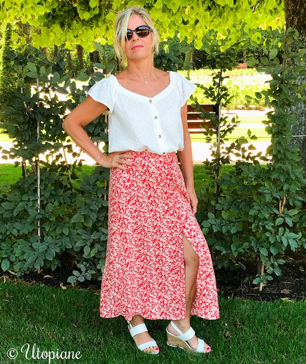 Blouse blanche en 100% coton, fabrication française, broderie anglaise