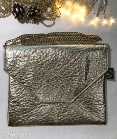 Pochette Angèle en simili cuir doré vegan