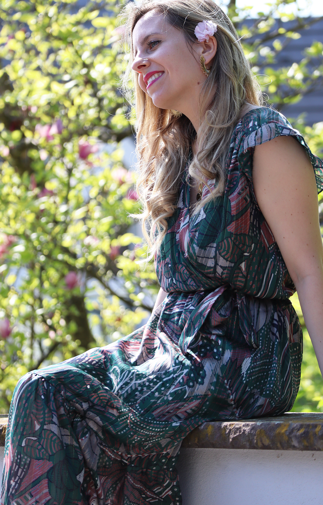 Robe longue fluide printemps été - Fabrication française